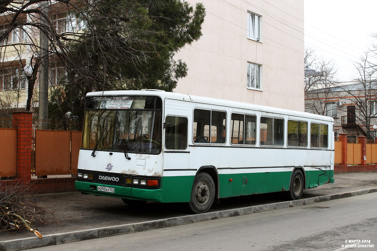 Краснодарский край, Daewoo BS106 Hi-Power № М 293 АУ 123