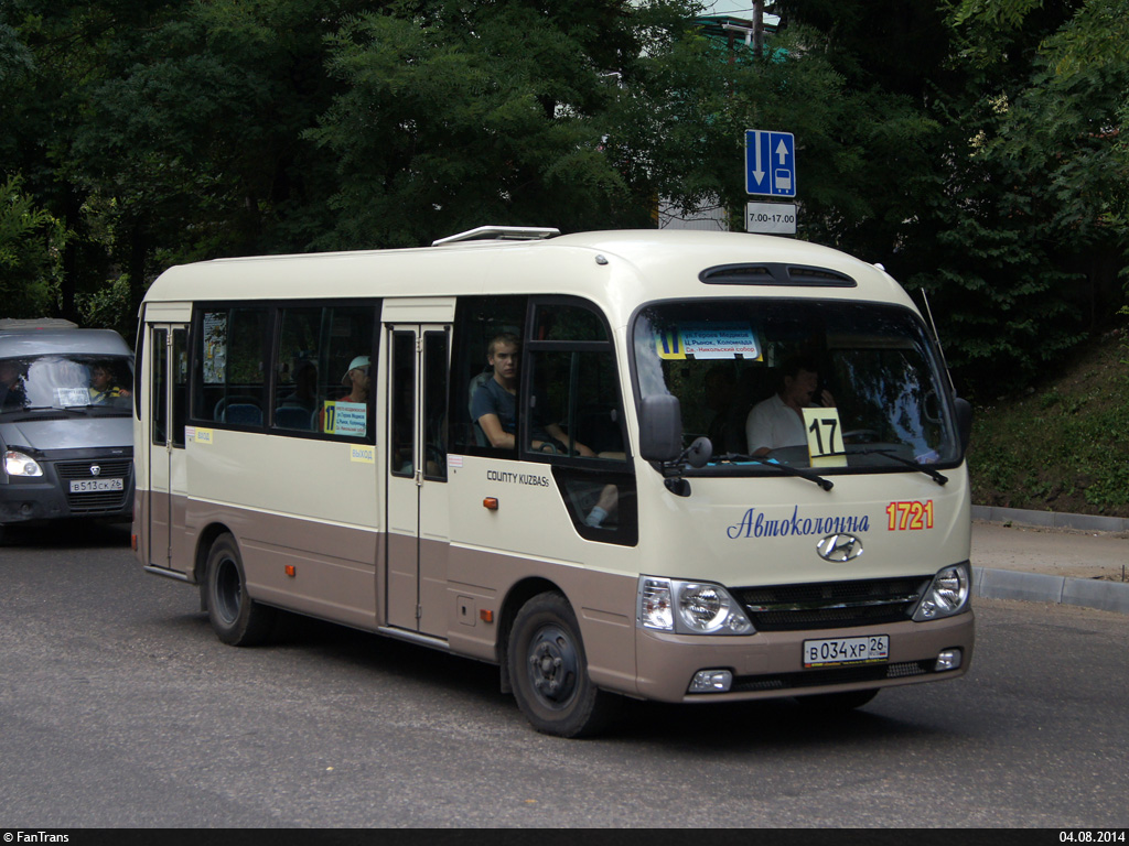 Ставропольский край, Hyundai County Kuzbass № В 034 ХР 26