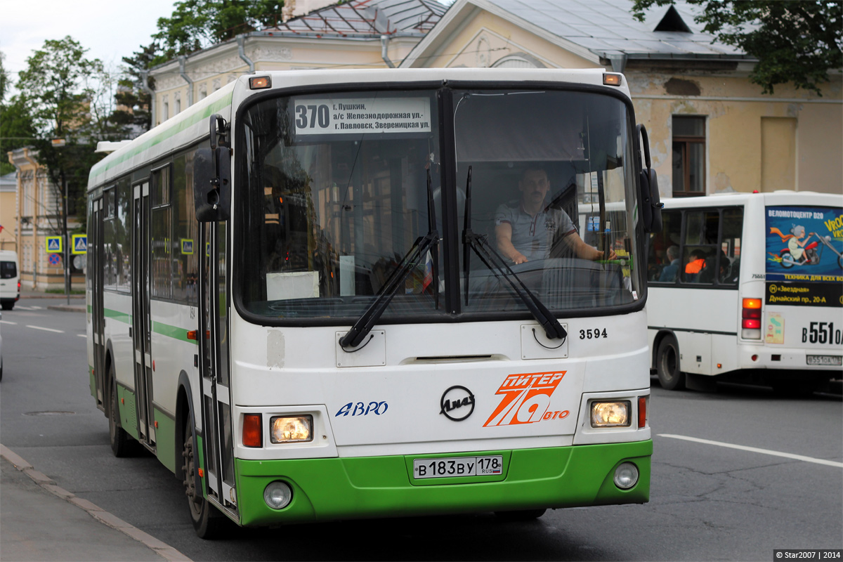 Санкт-Петербург, ЛиАЗ-5293.53 № 3594