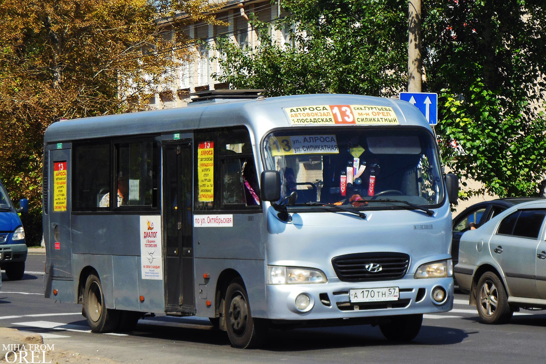 Орловская область, Hyundai County LWB C09 (ТагАЗ) № А 170 ТН 57