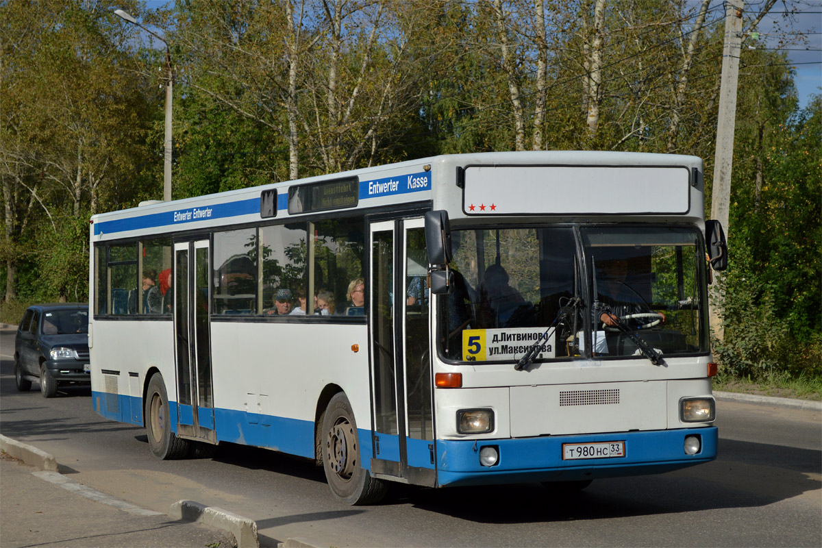 Vladimir region, MAN 791 SL202 # Т 980 НС 33