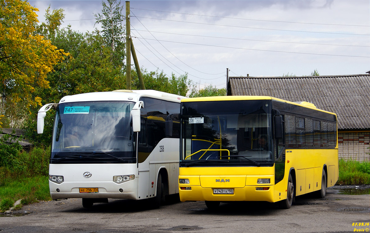 Вологодская область, MAN A72 Lion's Classic SÜ313 № У 743 ТХ 150