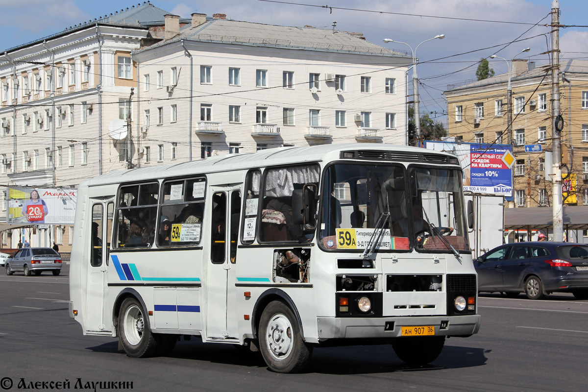 59а автобус в Воронеже - маршрут на карте c остановками.