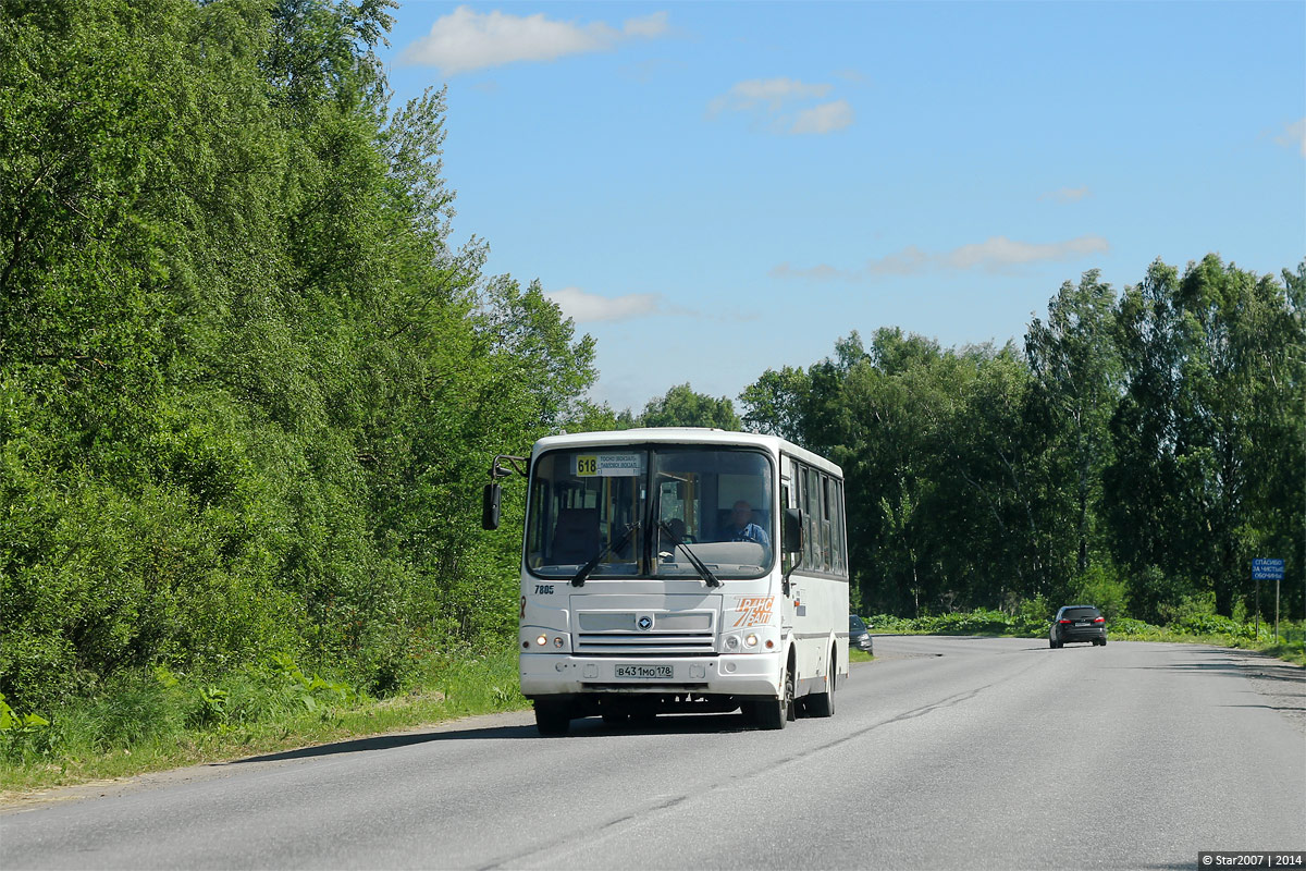 Ленинградская область, ПАЗ-320412-05 № 7805