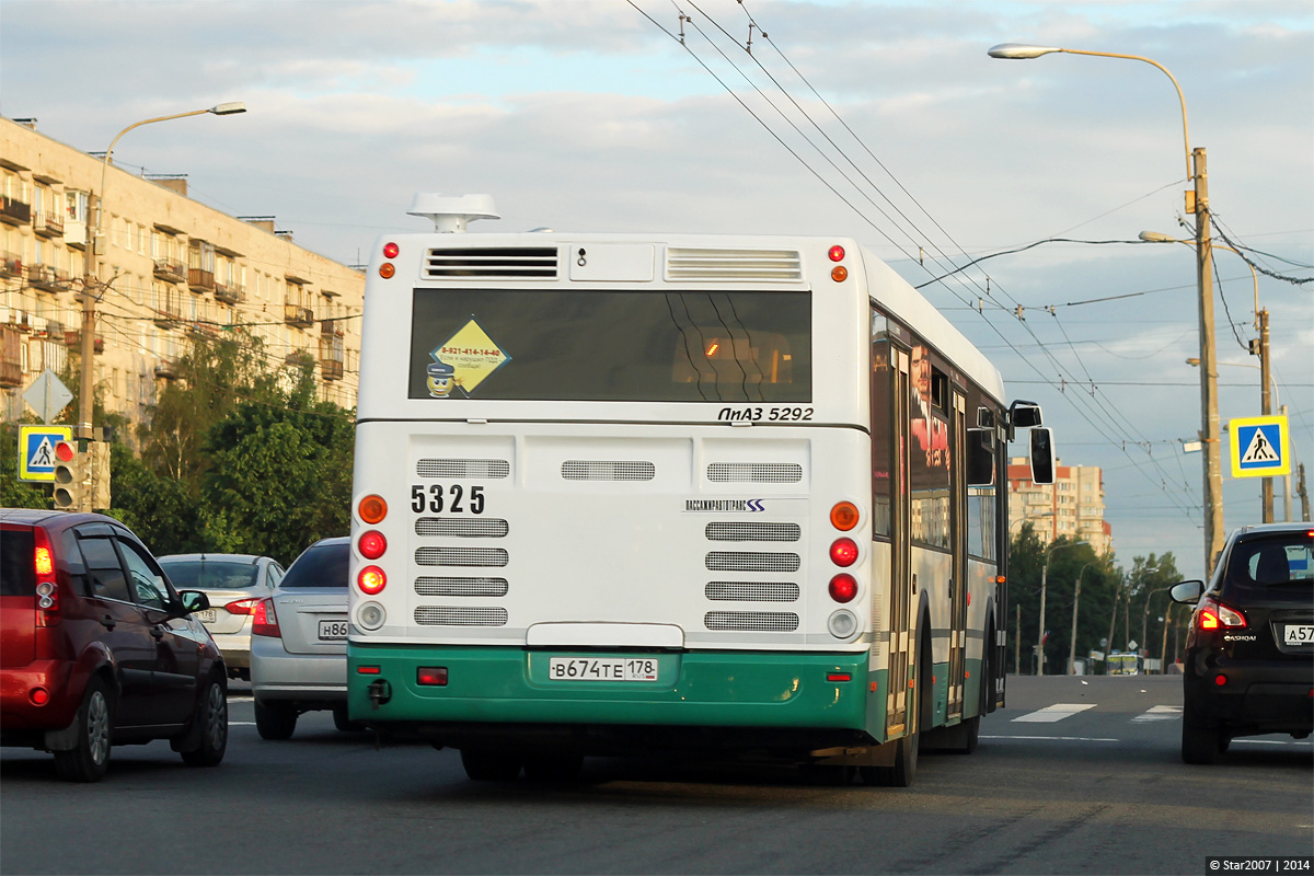 Санкт-Петербург, ЛиАЗ-5292.60 № 5325