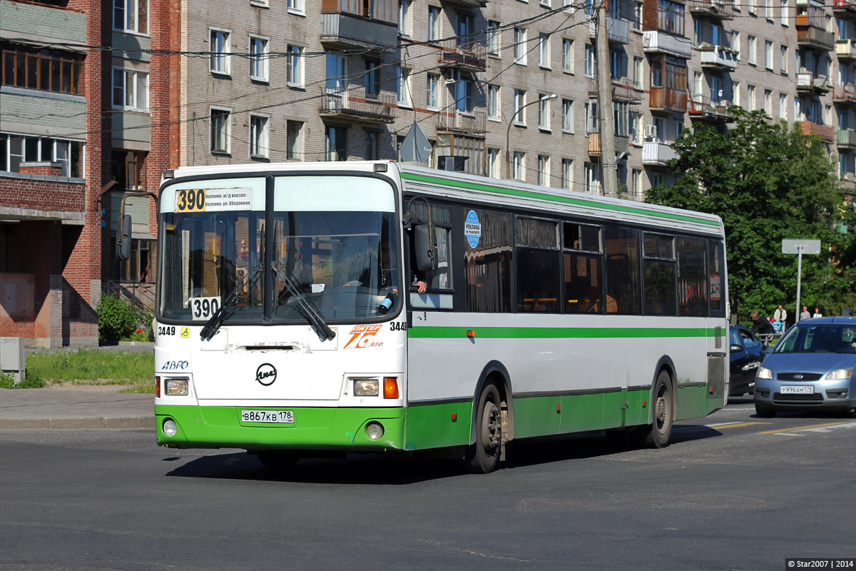 Санкт-Петербург, ЛиАЗ-5293.53 № 3449