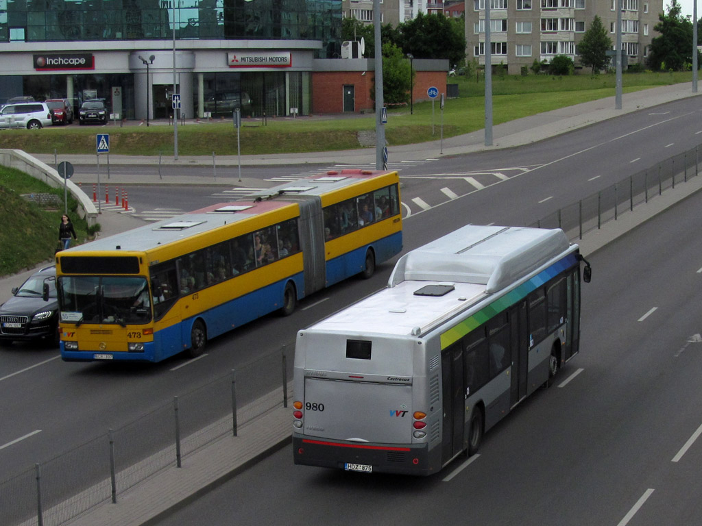 Литва, Mercedes-Benz O405G № 473; Литва, Castrosua CS.40 City Versus GNC 12 № 980