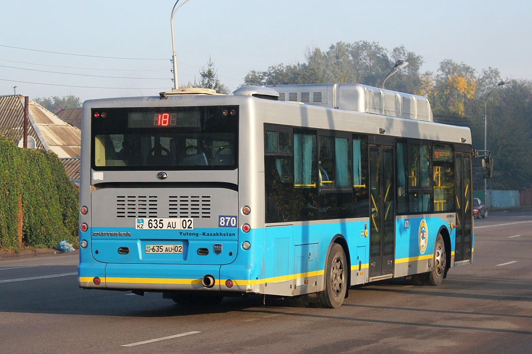 Алматы, Yutong ZK6118HGA № 870