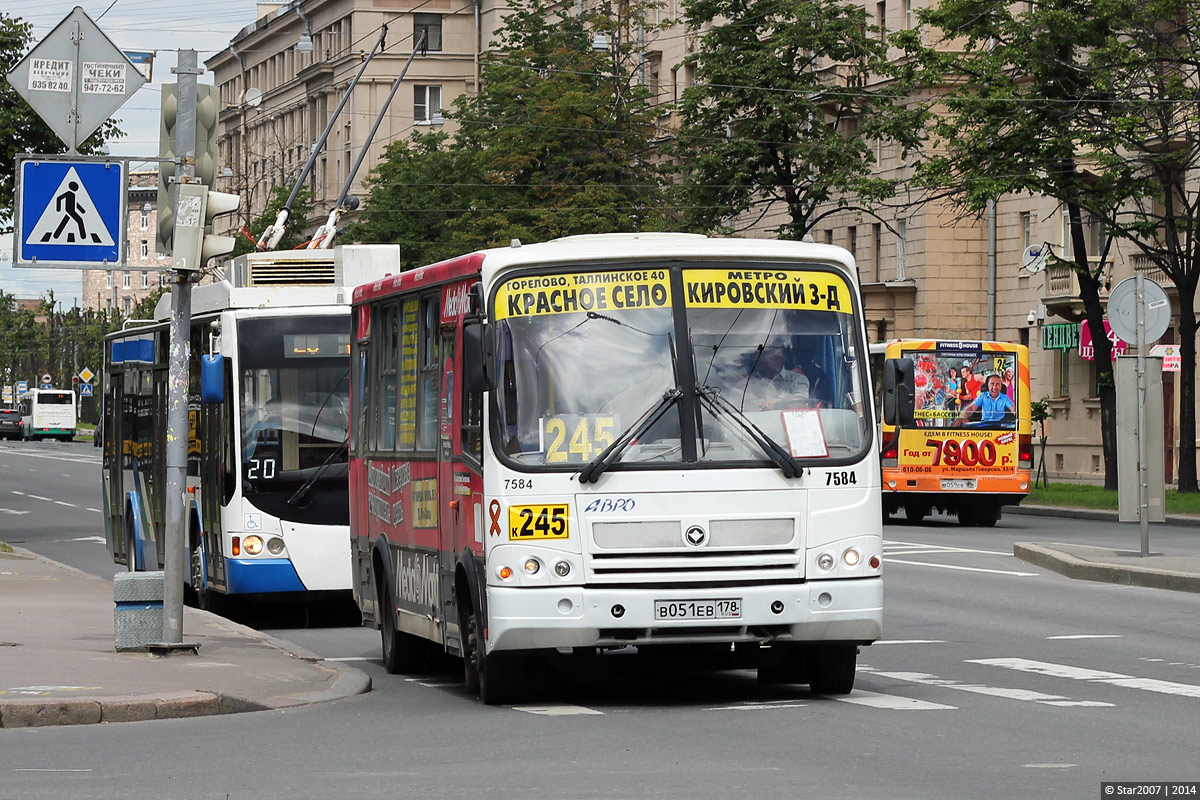 Санкт-Петербург, ПАЗ-320412-05 № 7584