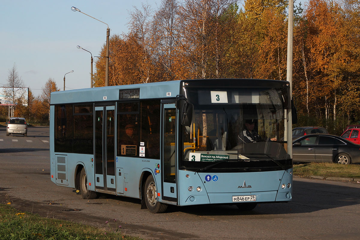 Архангельская область, МАЗ-206.085 № М 846 ЕР 29