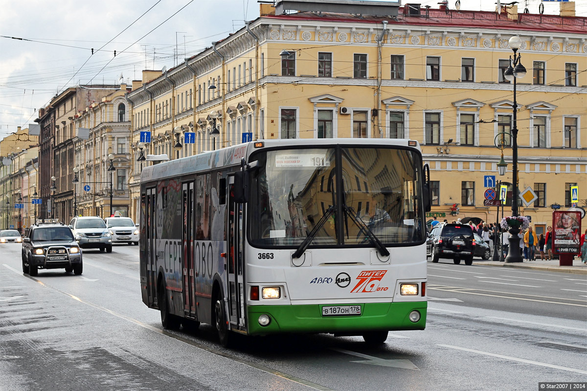 Санкт-Петербург, ЛиАЗ-5293.60 № 3663