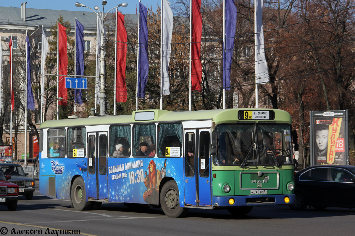 Воронежская область, MAN 192 SL200 № Н 740 ВК 31 — Фото — Автобусный  транспорт