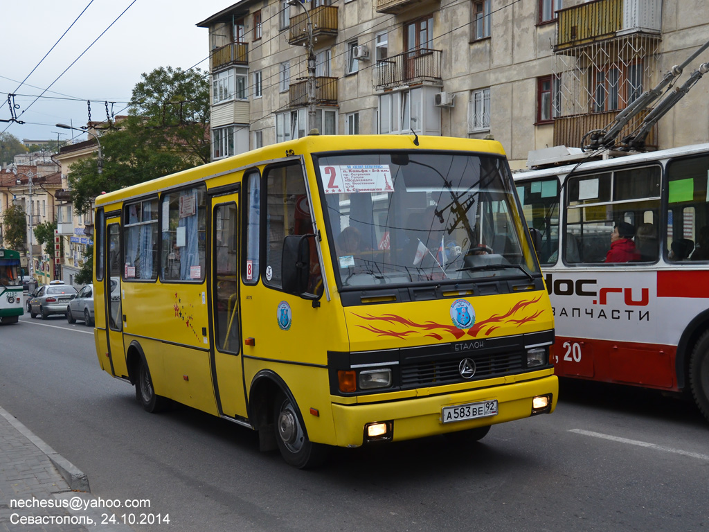 Севастополь, БАЗ-А079.14 "Подснежник" № А 583 ВЕ 92