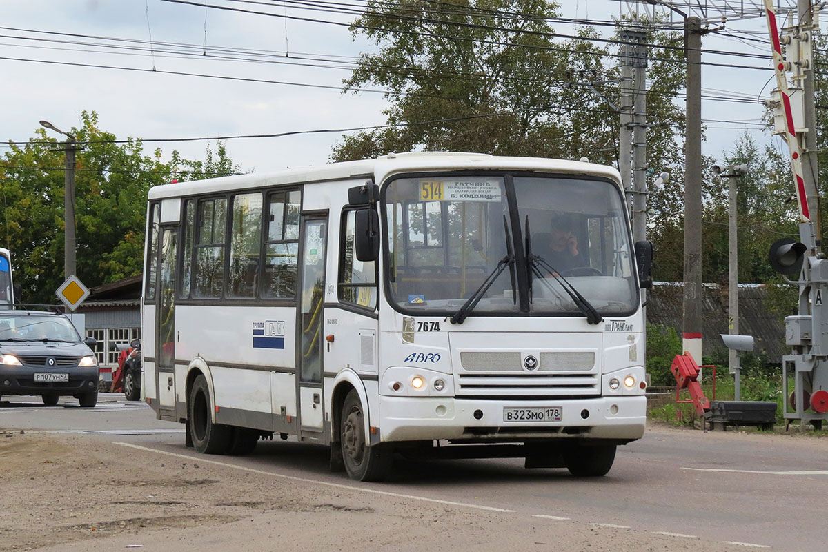 Ленинградская область, ПАЗ-320412-05 № 7674