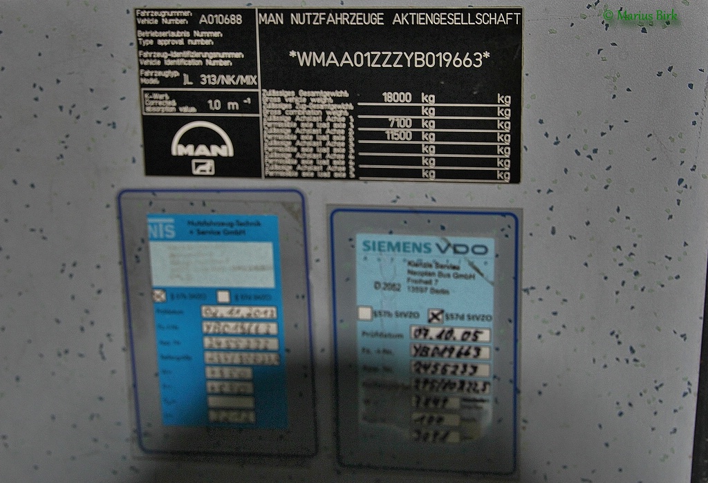 Гессен, MAN A01 ÜL313 № MR-HZ 260