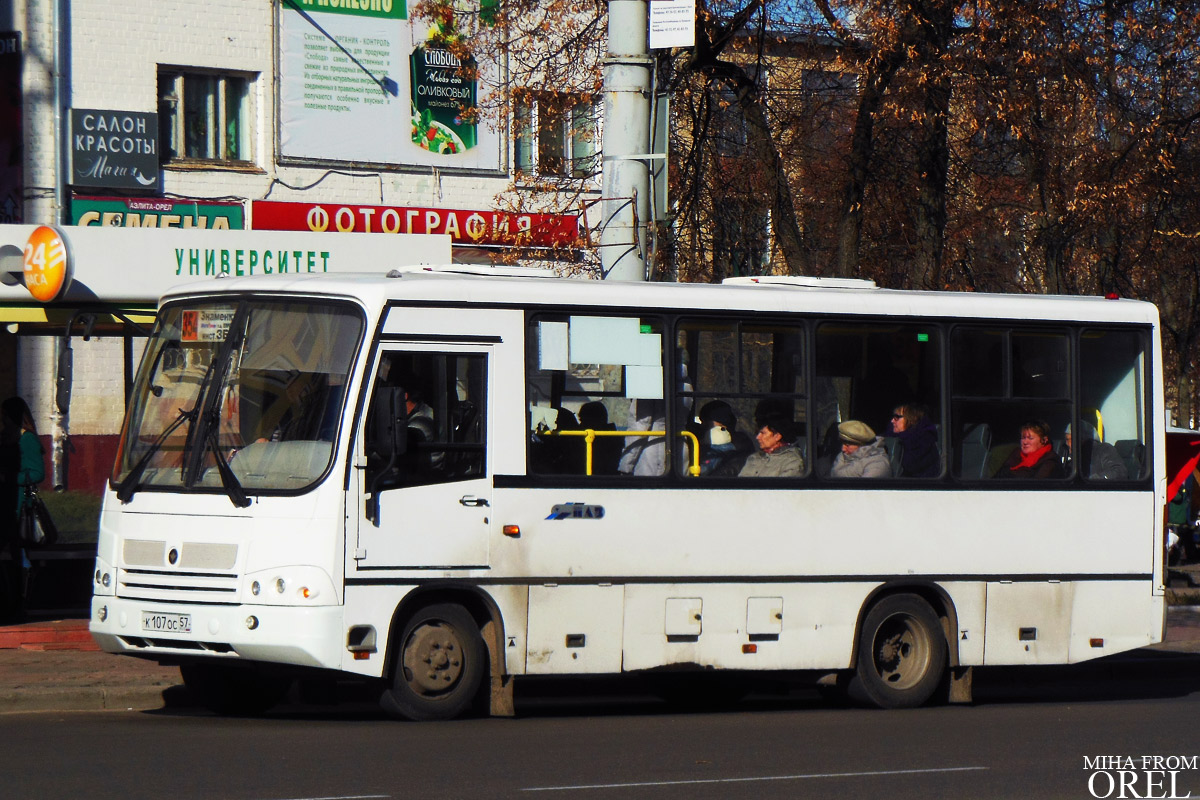 Орловская область, ПАЗ-320402-05 № К 107 ОС 57