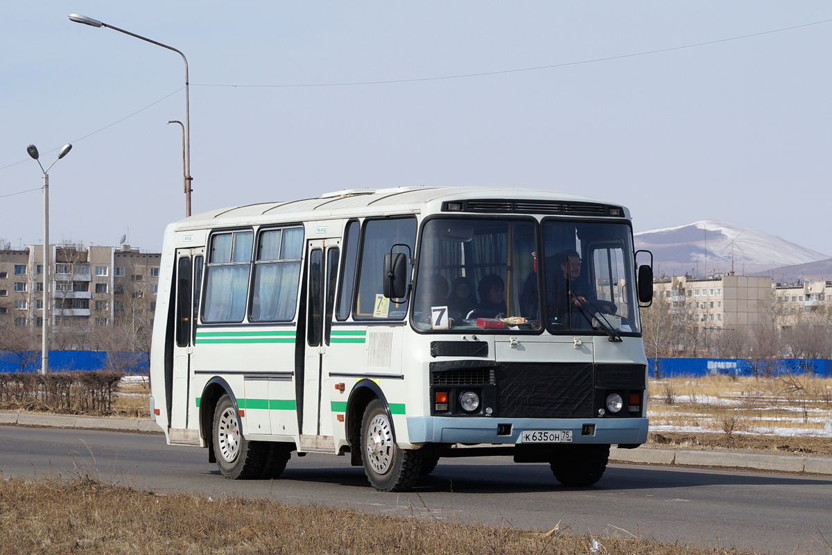 Забайкальский край, ПАЗ-32054 № К 635 ОН 75