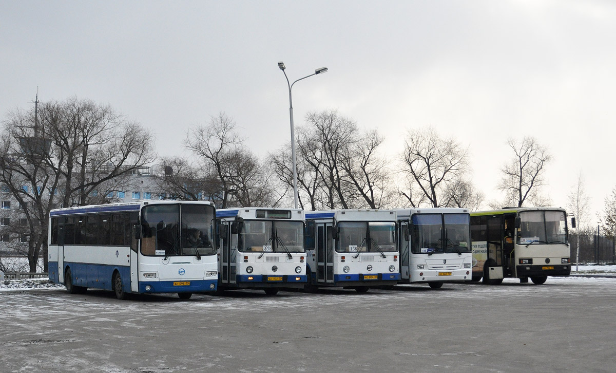 Omsk region, LiAZ-5256.33-01 (GolAZ) № 154; Omsk region, LiAZ-5256.35 № 124; Omsk region, LiAZ-5256.35 № 164; Omsk region, NefAZ-5299-10-15 № 121; Omsk region, LAZ-4207JT "Liner-10" № 151; Omsk region — Bus stops