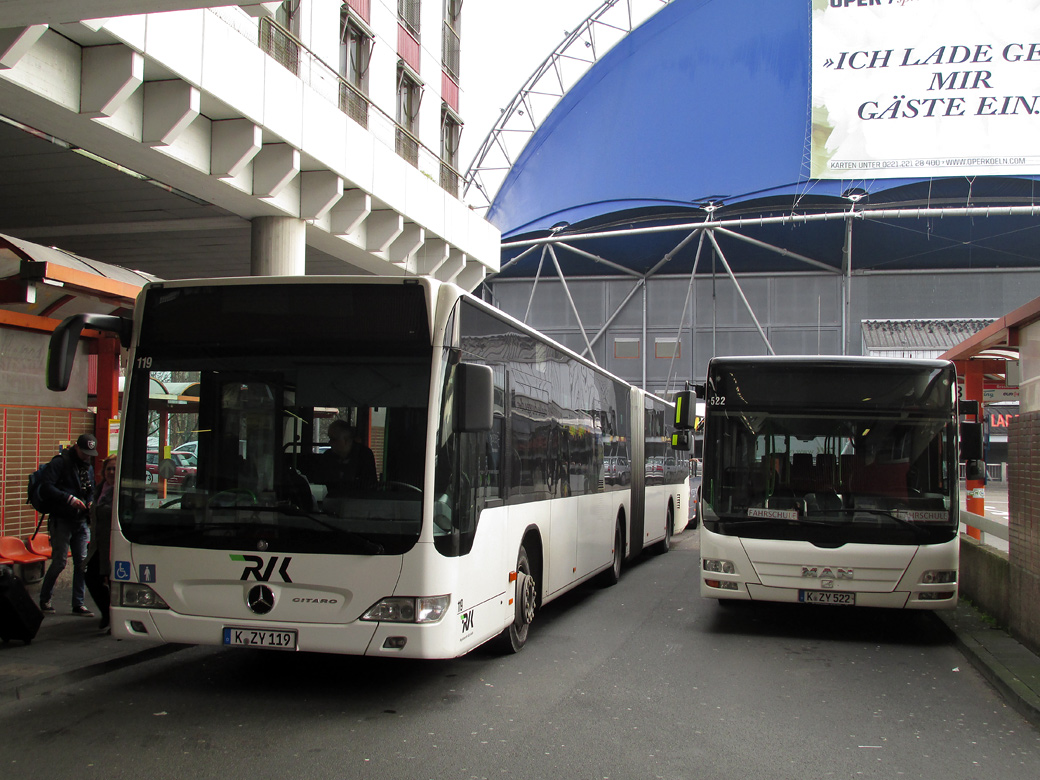 Северный Рейн-Вестфалия, Mercedes-Benz O530G Citaro facelift G № 119; Северный Рейн-Вестфалия, MAN A21 Lion's City NL283 № 522