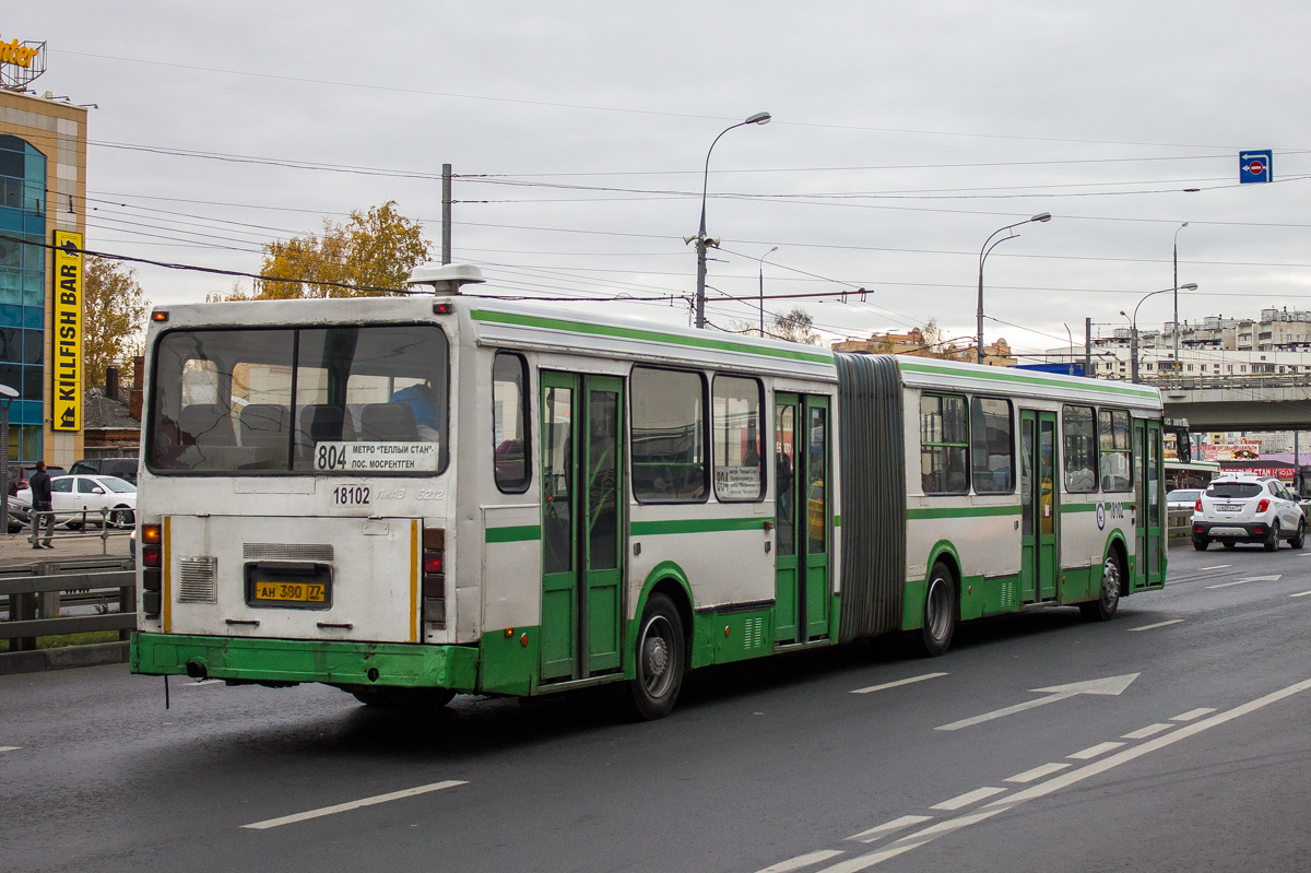 Москва, ЛиАЗ-6212.01 № 18102