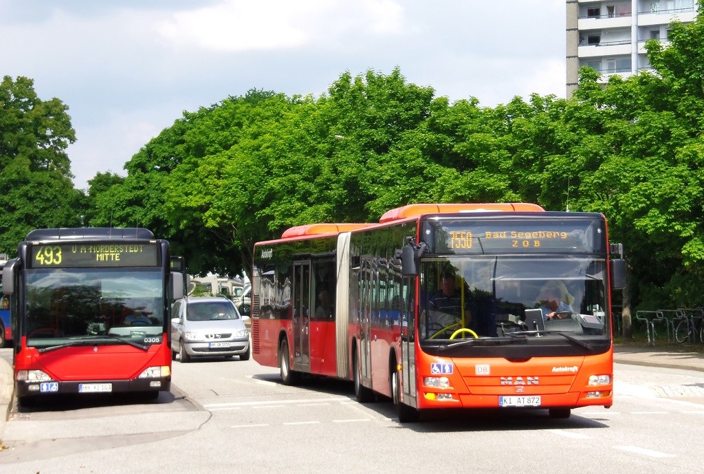 Гамбург, Mercedes-Benz O530 Citaro № 0305; Шлезвиг-Гольштейн, MAN A23 Lion's City G NG363 № 872