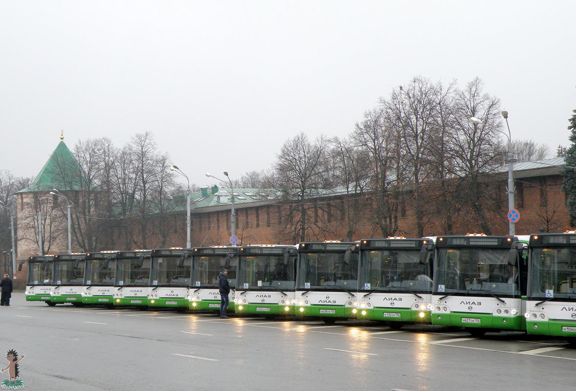 Obwód niżnonowogrodzki — Presentation of new buses  LiAZ-6213.22 (13 november 2014)