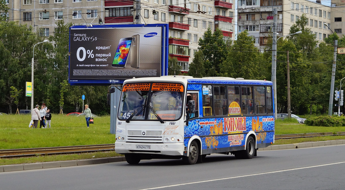 Санкт-Петербург, ПАЗ-320412-05 № 7697