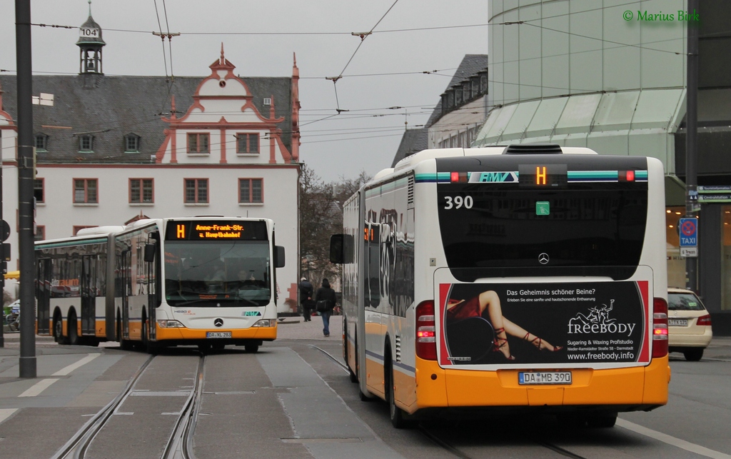 Гессен, Mercedes-Benz O530GL CapaCity № 283; Гессен, Mercedes-Benz O530G Citaro facelift G № 390