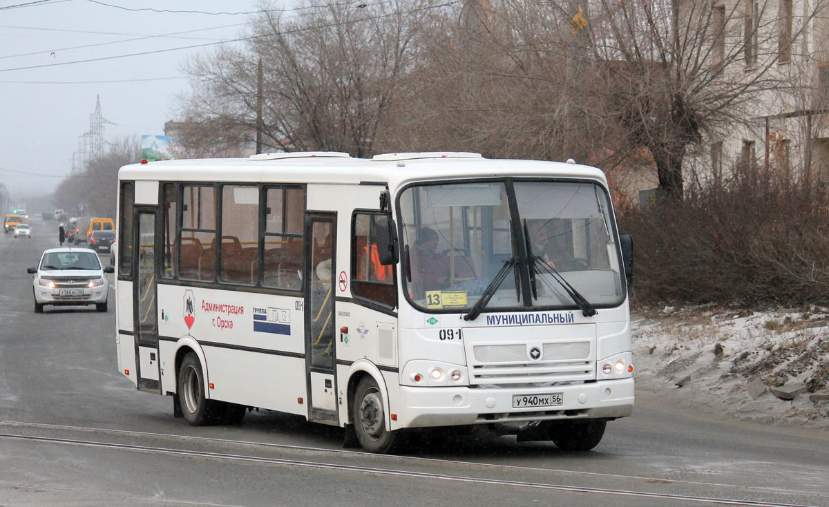 Оренбургская область, ПАЗ-320412-10 № 091