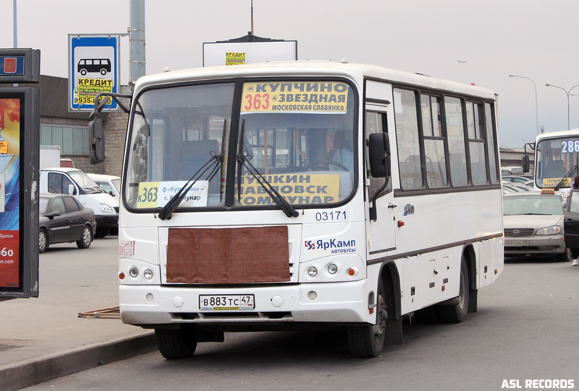 Санкт-Петербург, ПАЗ-320402-05 № 03171