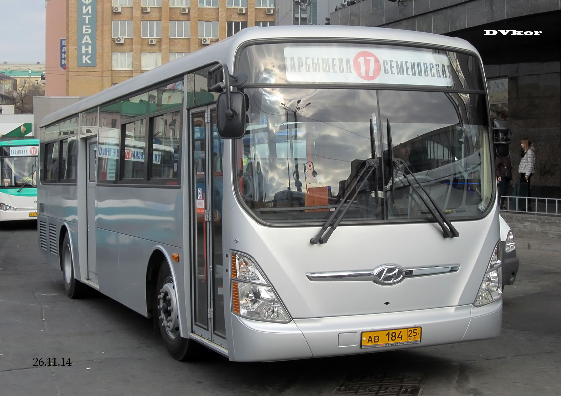 Приморский край, Hyundai New Super AeroCity 1F/L № АВ 184 25