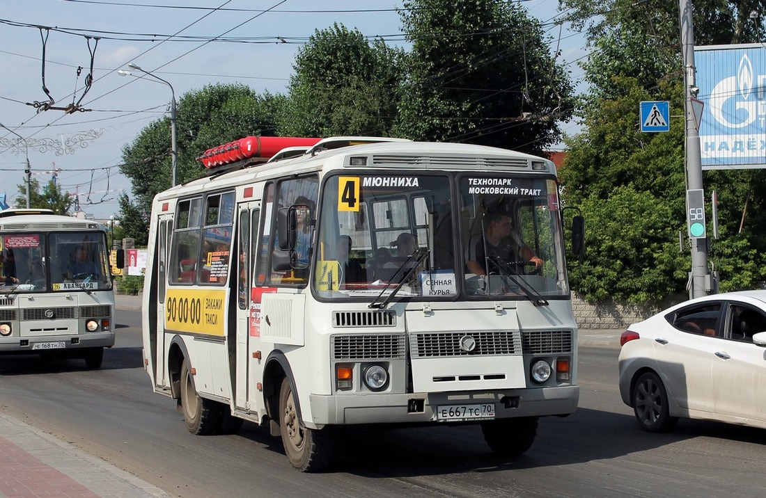 Томская область, ПАЗ-32054 № Е 667 ТС 70