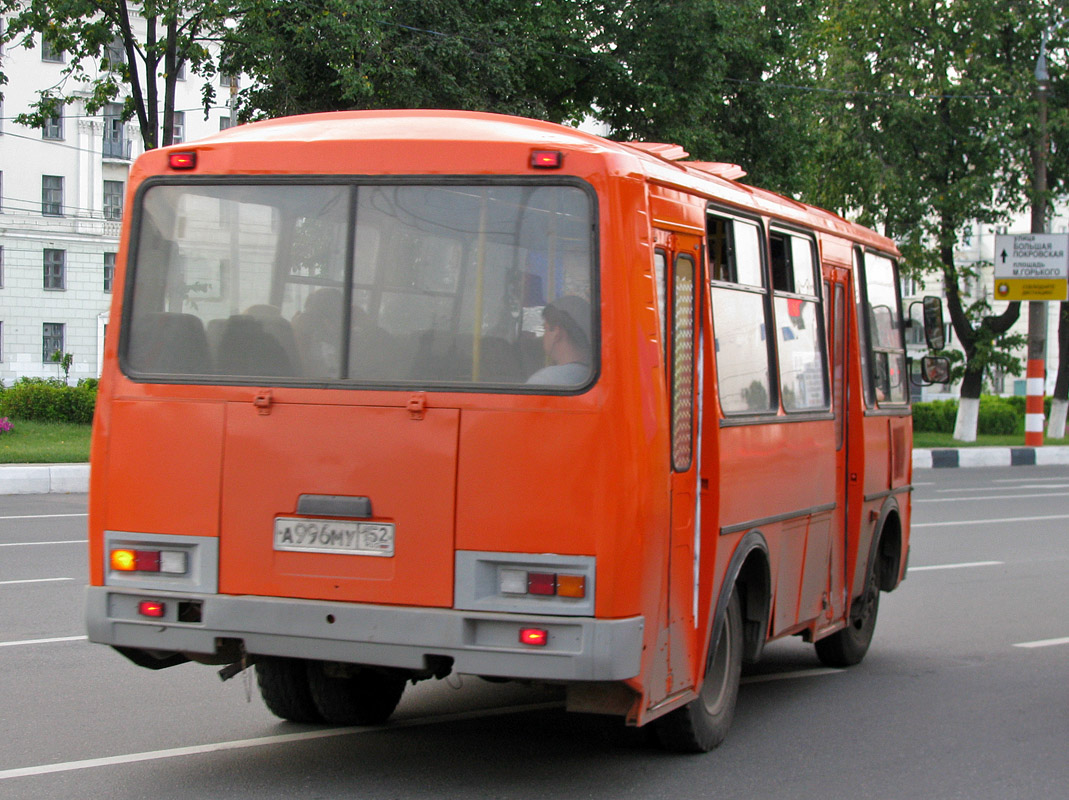 Нижегородская область, ПАЗ-32053 № А 996 МУ 152