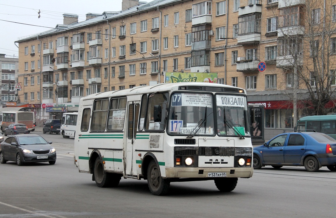 Тверская область, ПАЗ-32053 № Р 531 КР 69