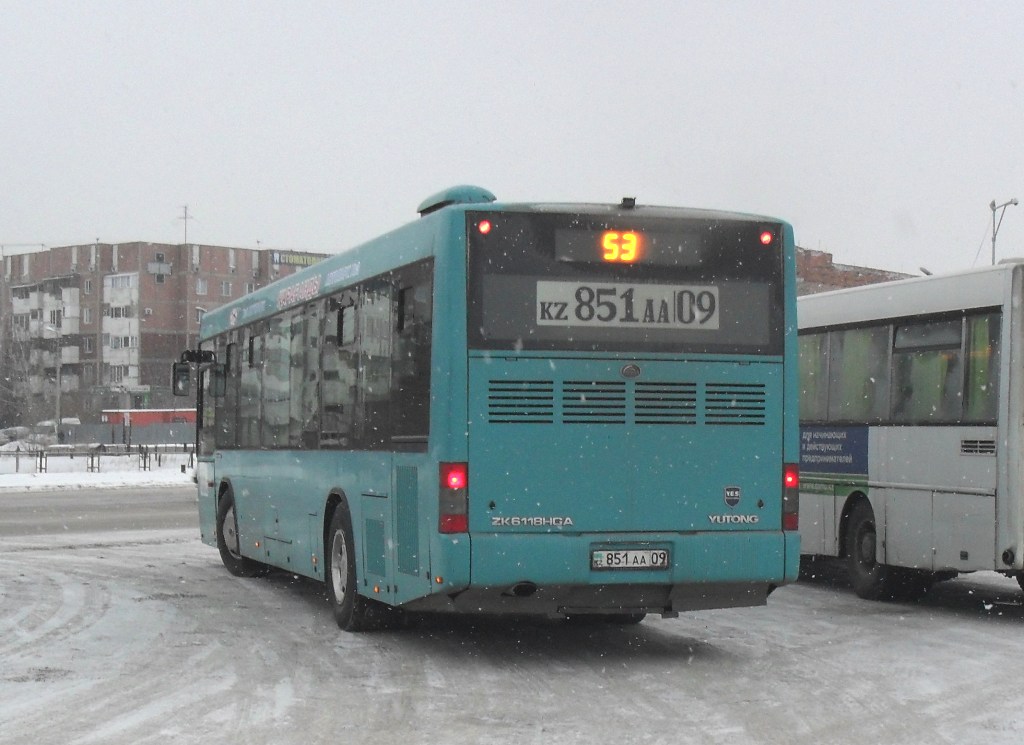 Карагандинская область, Yutong ZK6118HGA № 851 AA 09