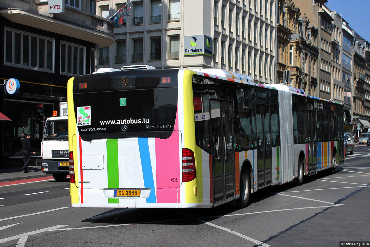 Люксембург, Mercedes-Benz O530G Citaro facelift G № 68