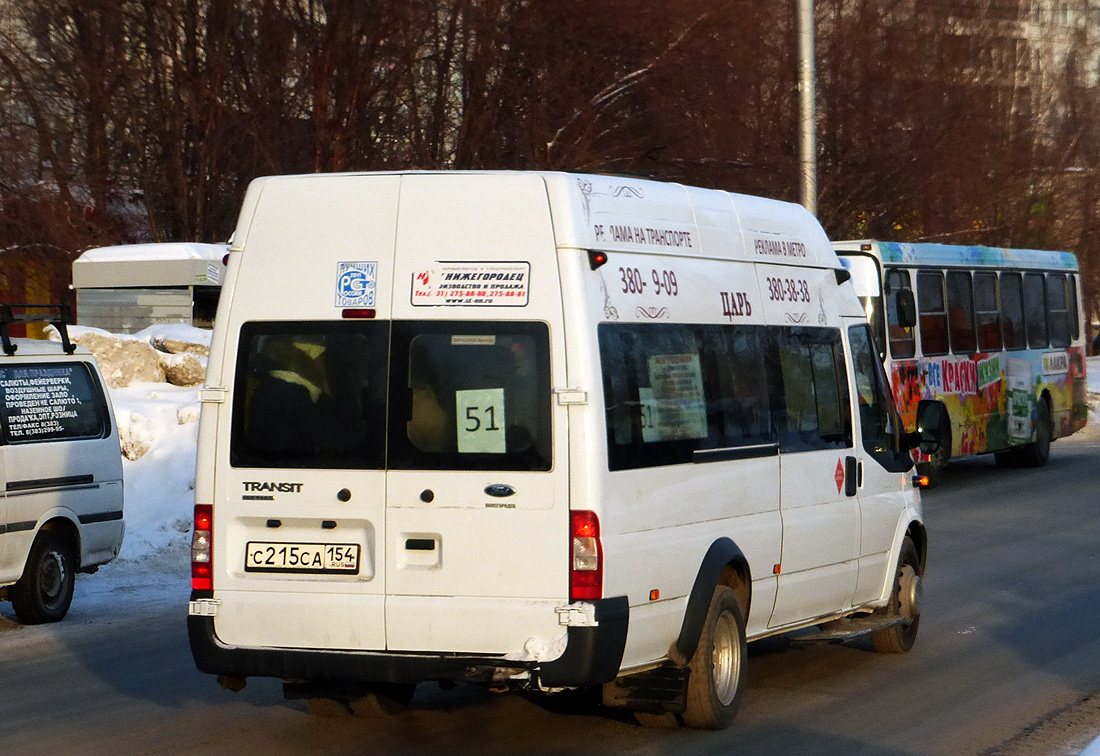 Novosibirsk region, Nizhegorodets-222709  (Ford Transit) # С 215 СА 154