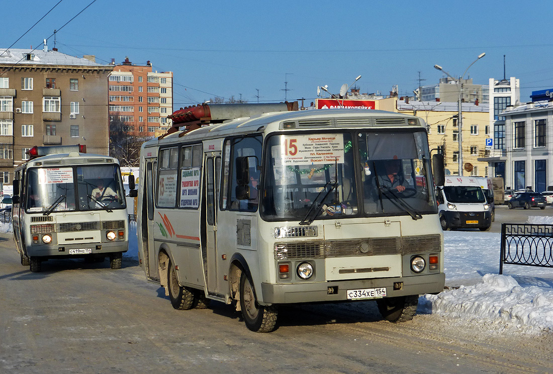 Novosibirsk region, PAZ-32054 # С 334 ХЕ 154