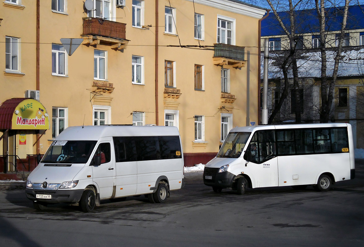 Пензенская область, Луидор-223201 (MB Sprinter Classic) № Р 725 АВ 58; Пензенская область, ГАЗ-A64R42 Next № О 823 ХТ 58