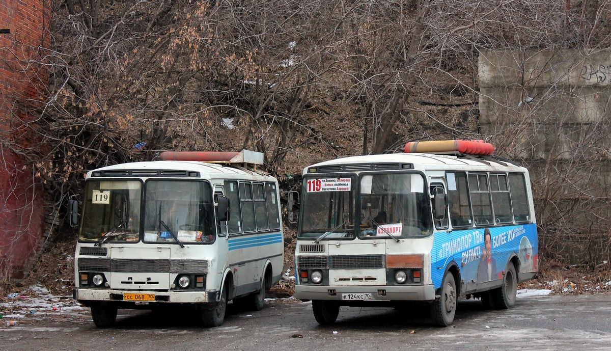 Томская область, ПАЗ-3205-110 № СС 068 70; Томская область, ПАЗ-32054 № К 124 КС 70