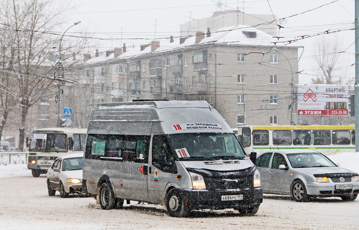 Новосибирская область, Нижегородец-222708  (Ford Transit) № А 686 РЕ 154