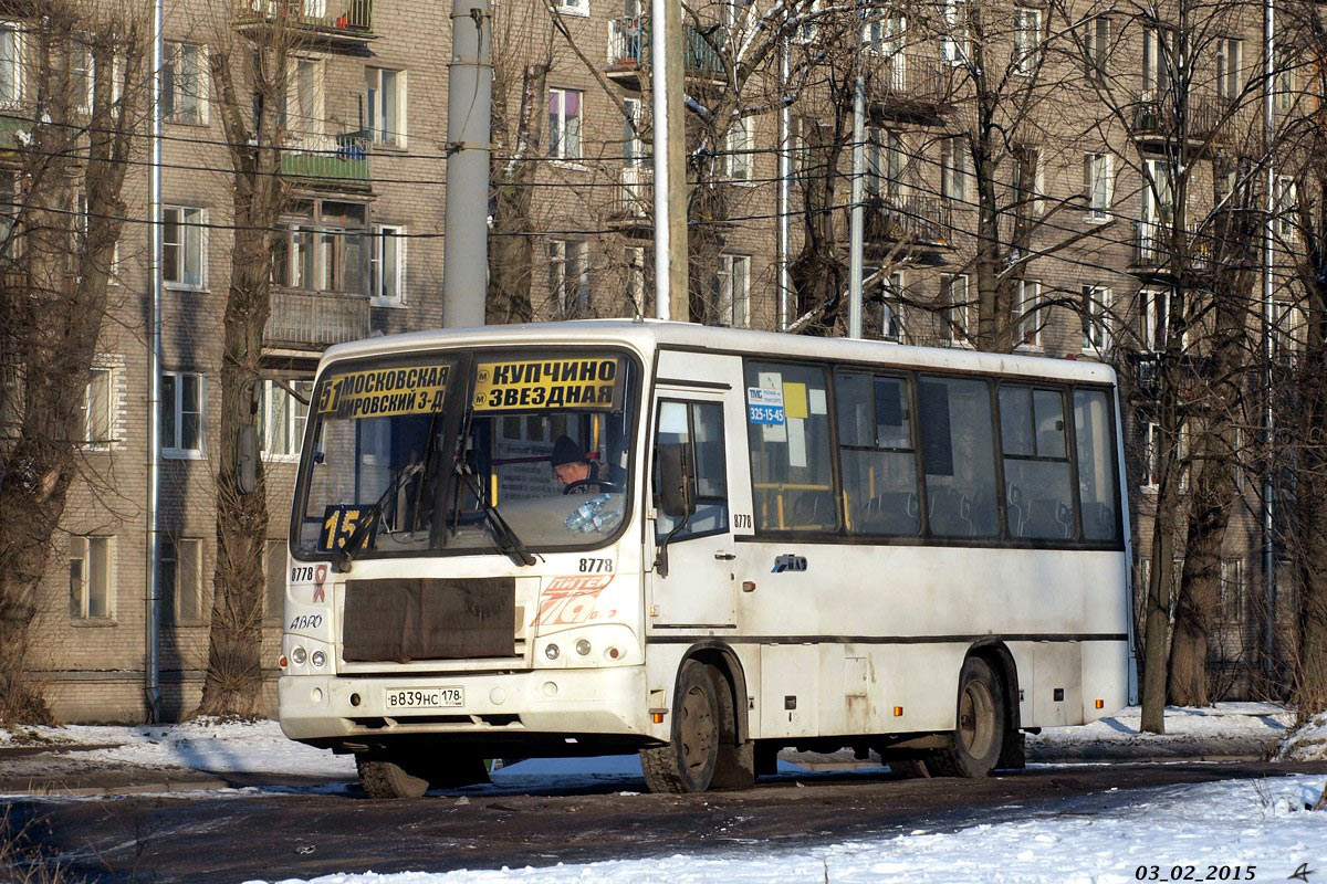 Санкт-Петербург, ПАЗ-320402-05 № 8778