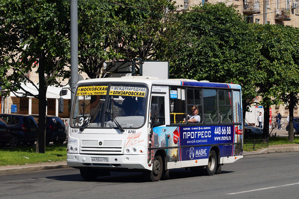 Санкт-Петербург, ПАЗ-320402-05 № 8781