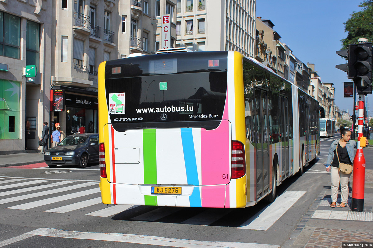 Luxembourg, Mercedes-Benz O530G Citaro facelift G № 61