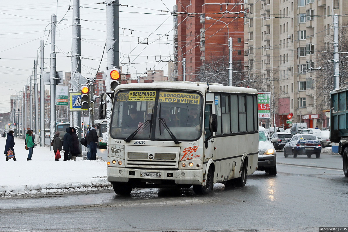 Санкт-Петербург, ПАЗ-320412-05 № 7575