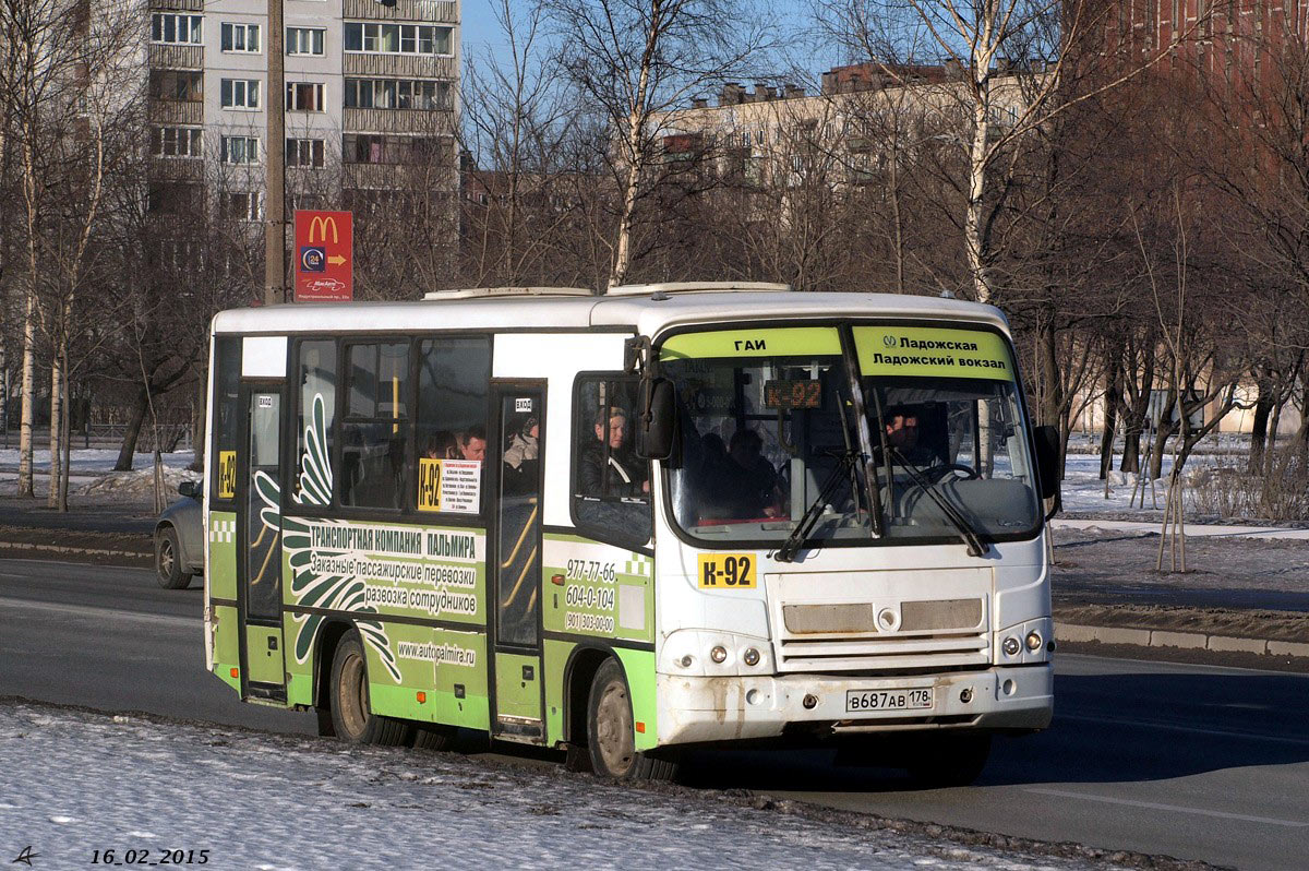 Санкт-Петербург, ПАЗ-320402-03 № В 687 АВ 178