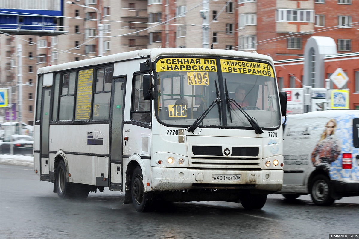 Санкт-Петербург, ПАЗ-320412-05 № 7770