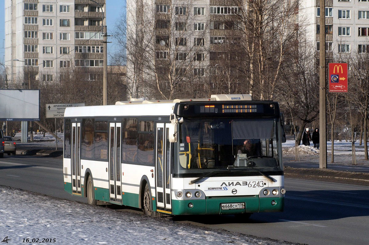 Санкт-Петербург, ЛиАЗ-5292.60 № 6243