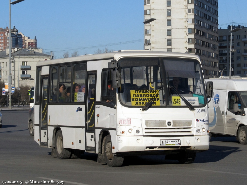 Санкт-Петербург, ПАЗ-320402-05 № 03156