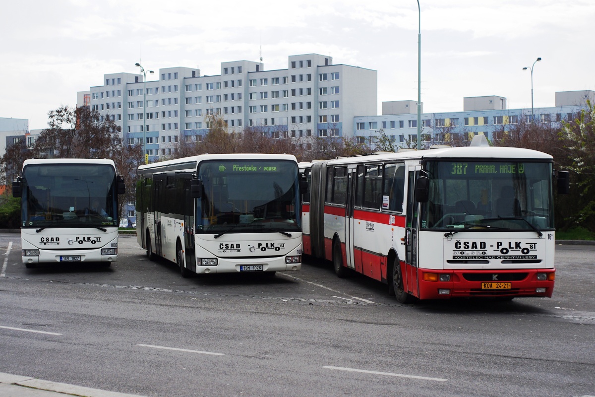 Чехия, Irisbus Crossway LE 12M № 1002; Чехия, Irisbus Crossway LE 12M № 1001; Чехия, Karosa C744.1902 № 1611